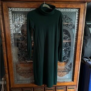 Ralph Lauren Forest Green Long Sleeve Knit Dress